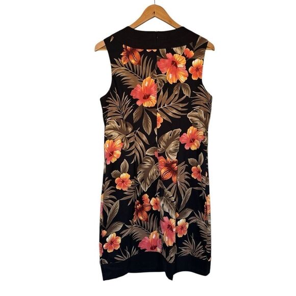 AB Studio Tropical Floral Sleeveless Shift Dress Size 12 Vibrant‎ Summer - Picture 3 of 8